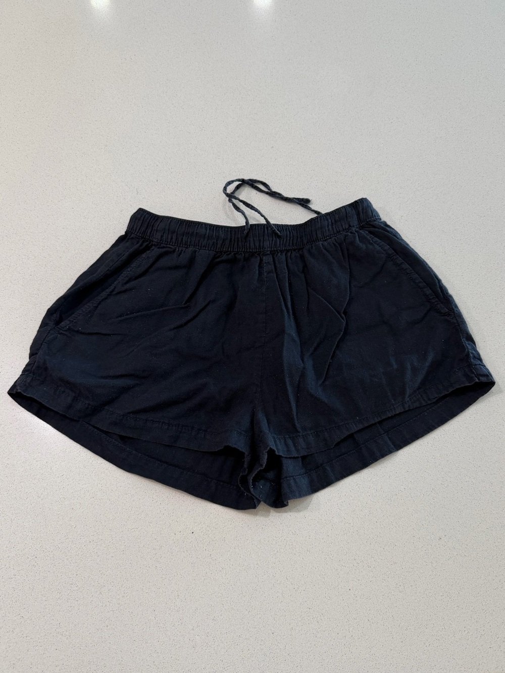 Bershka Black Drawstring Athletic Shorts